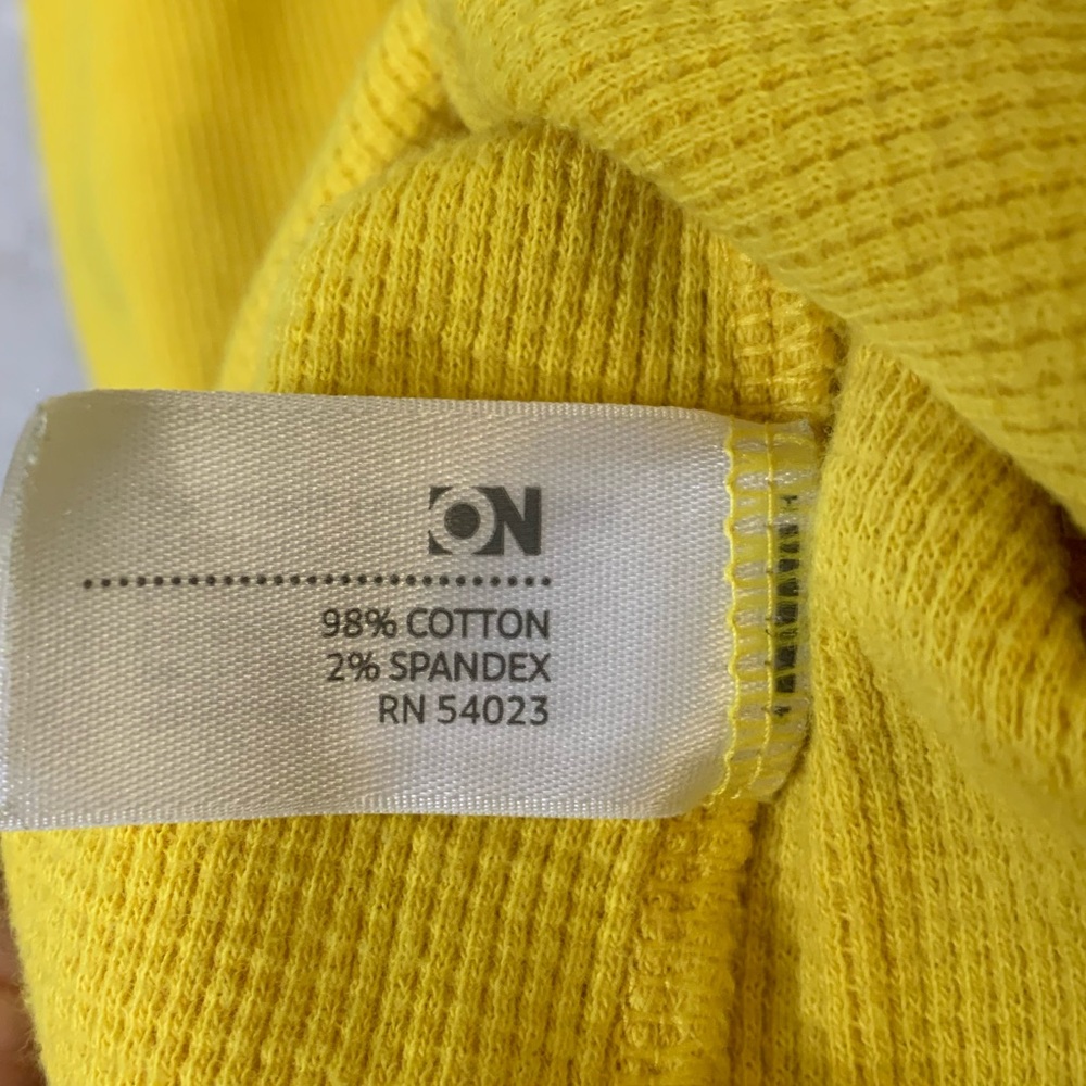 Vintage Old Navy Y2K Henley Size M Preppy 90S Thermal Waffle Knit Grunge - Picture 6 of 7